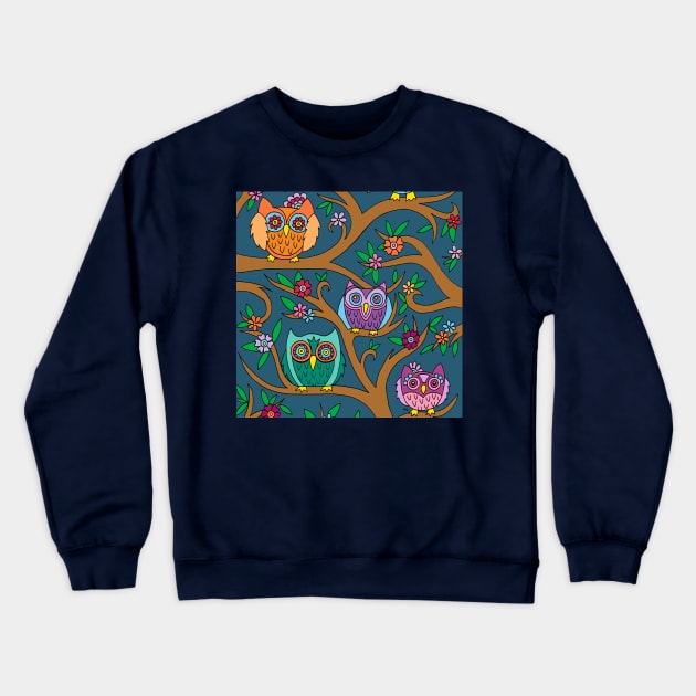 Night Owls Crewneck Sweatshirt by HLeslie Design